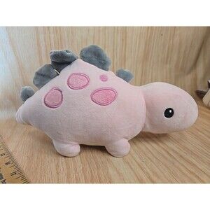 KAWAII Cute & Cuddly PINK PURPLE STEGOSAURUS  Plush Dinosaur 12" NWT